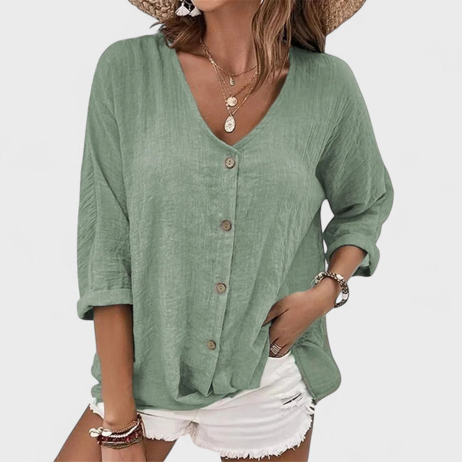Elena | Blusa de Lino de Verano