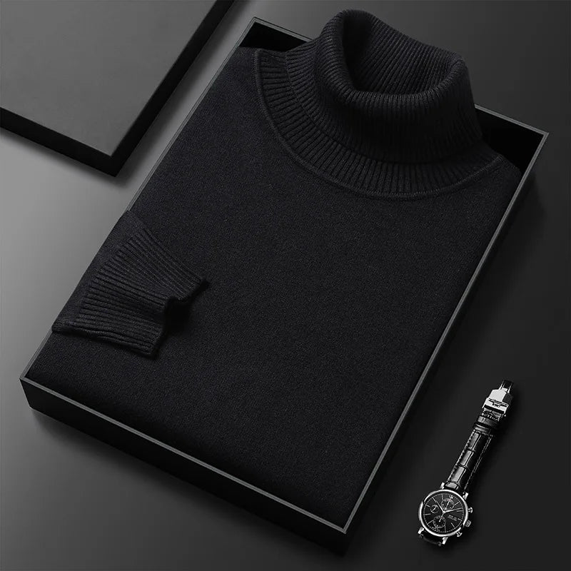 Zacarías | Suéter de Cuello Alto de Punto Suave para Hombre