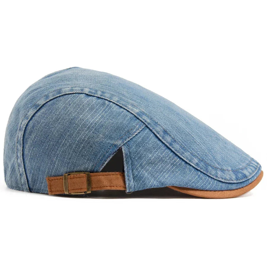 Javier | Gorra plana premium de denim – estilo atemporal y comodidad diaria