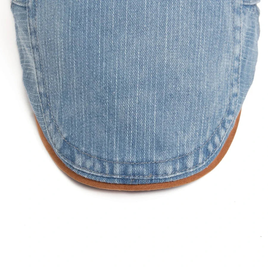 Javier | Gorra plana premium de denim – estilo atemporal y comodidad diaria