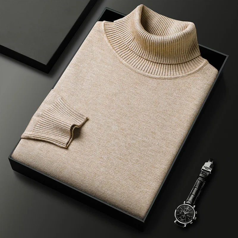 Zacarías | Suéter de Cuello Alto de Punto Suave para Hombre