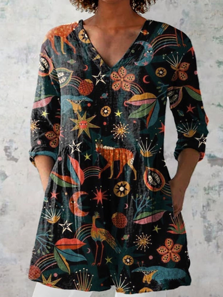 Amelia | Blusa Larga con Escote en V