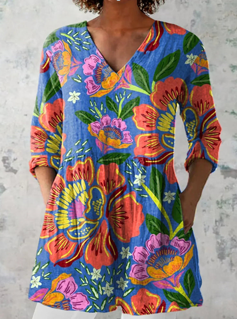 Daniela | Blusa Larga con Escote en V