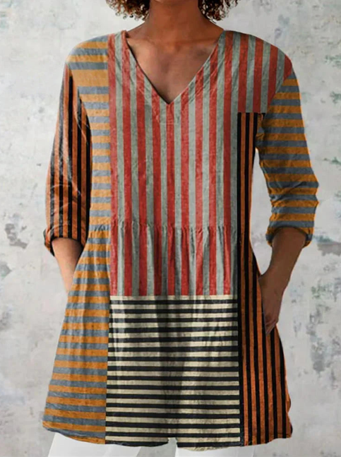 Ángela | Blusa Larga con Escote en V