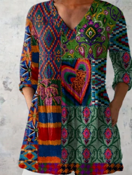 Rosario | Blusa Larga con Escote en V