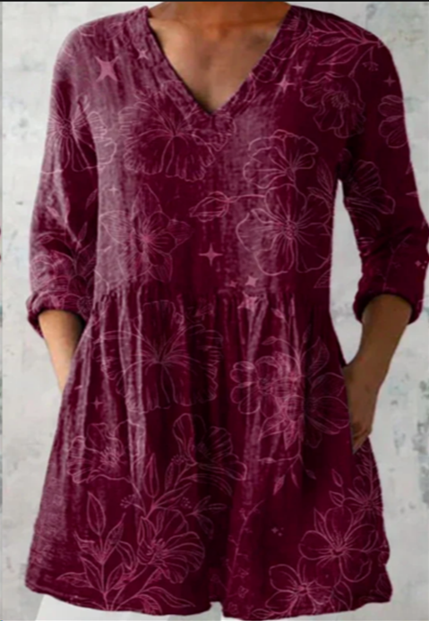Adriana | Blusa Larga con Escote en V