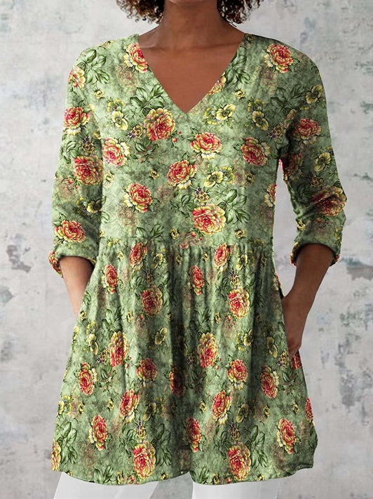 Gabriela | Blusa Larga con Escote en V