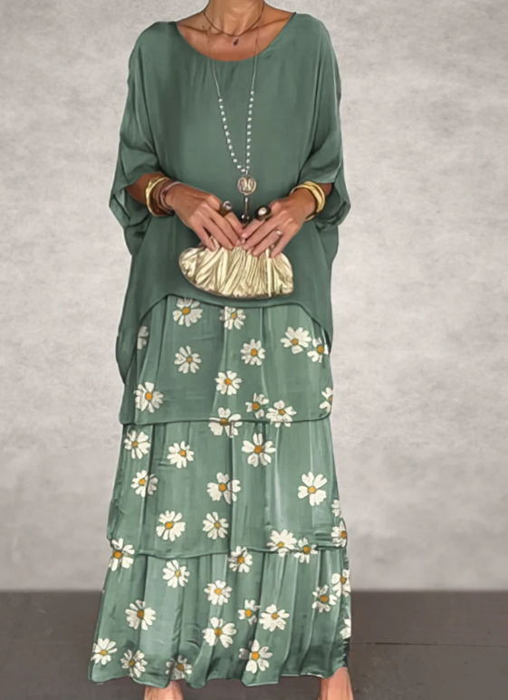 Lourdes | Vestido largo fluido elegante