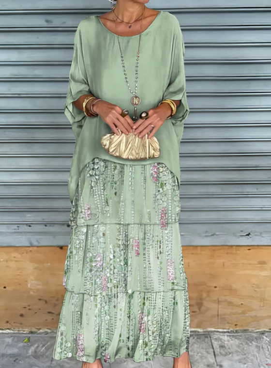 Lourdes | Vestido largo fluido elegante