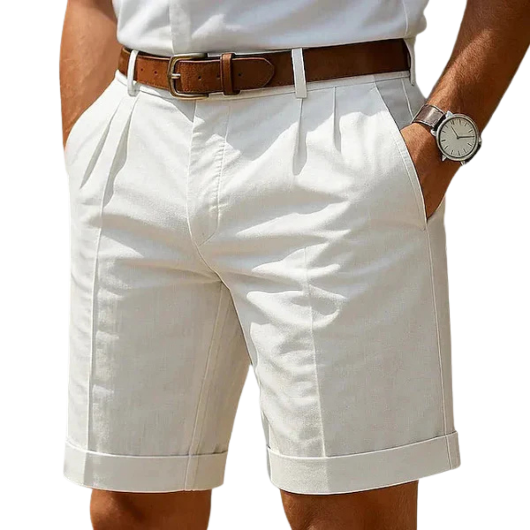 Sebastián | Pantalón corto chino plisado de verano