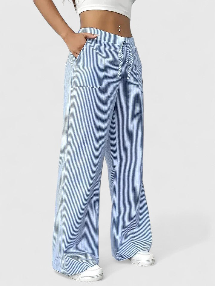 Janeth | Pantalón Ancho con Cintura Ajustable de Cordón