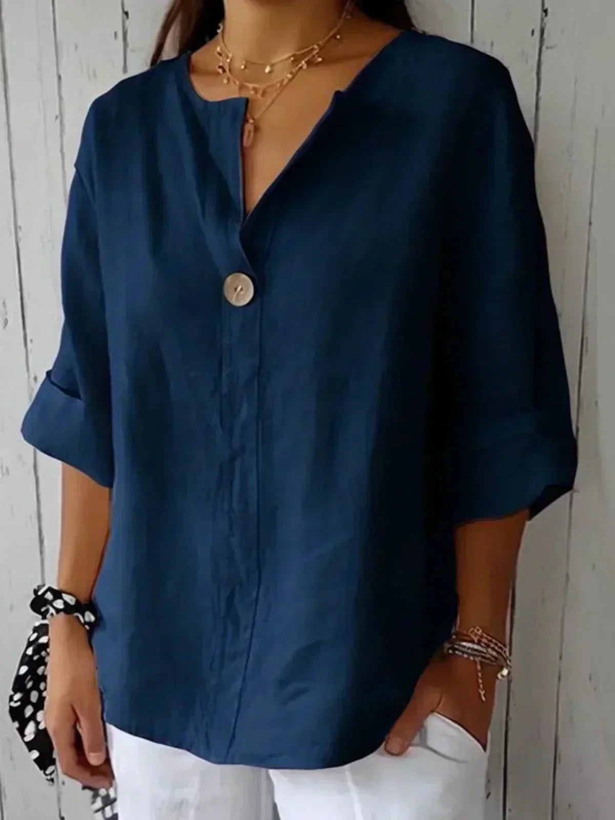 Ángela | Blusa Holgada Con Escote En V