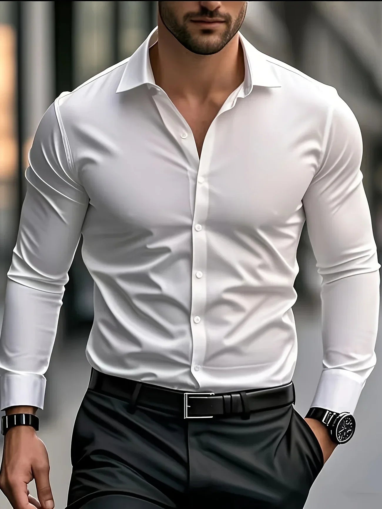 Ricardo | Camisa elegante de manga larga con botones