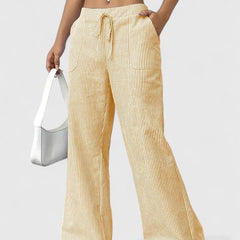 Janeth | Pantalón Ancho con Cintura Ajustable de Cordón