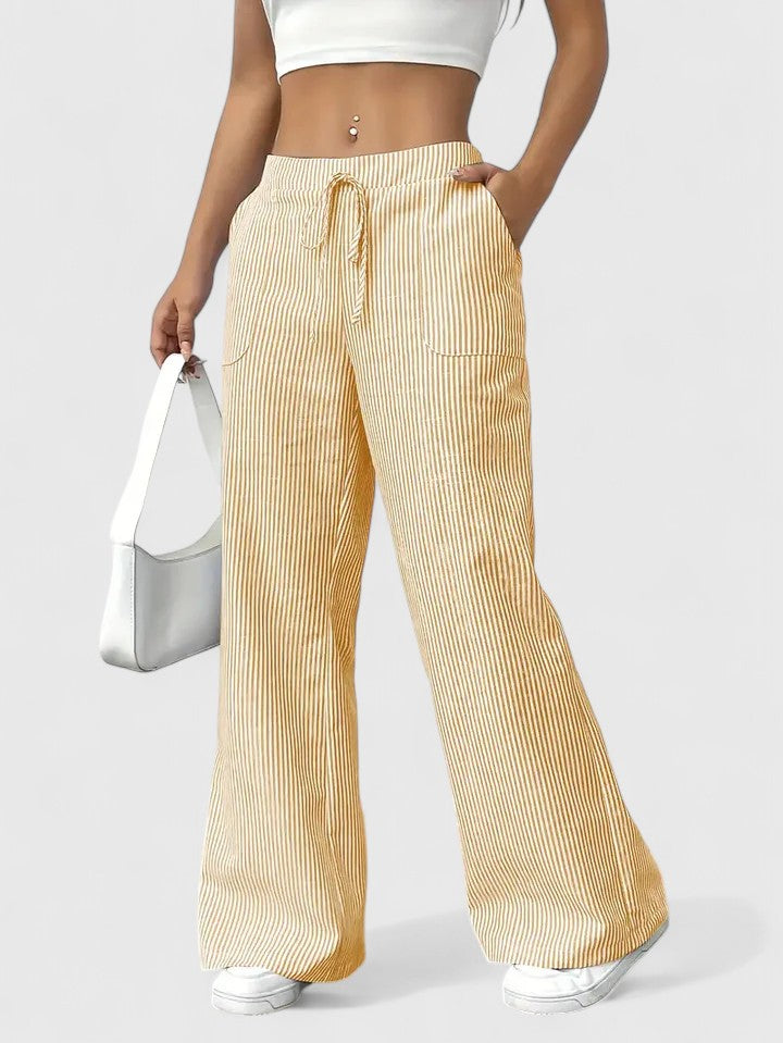 Janeth | Pantalón Ancho con Cintura Ajustable de Cordón