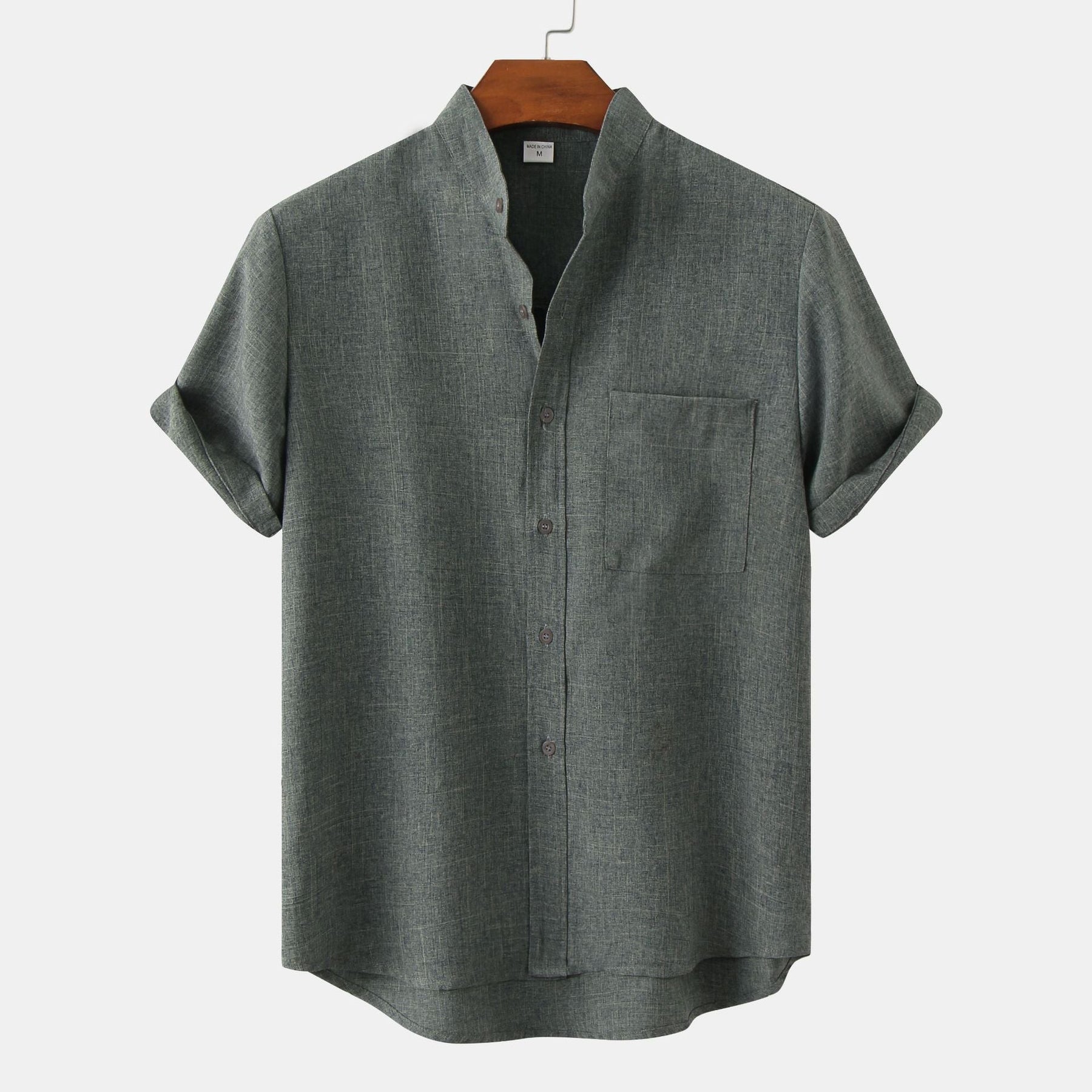 Leonardo | Camisa de algodón lisa con botones