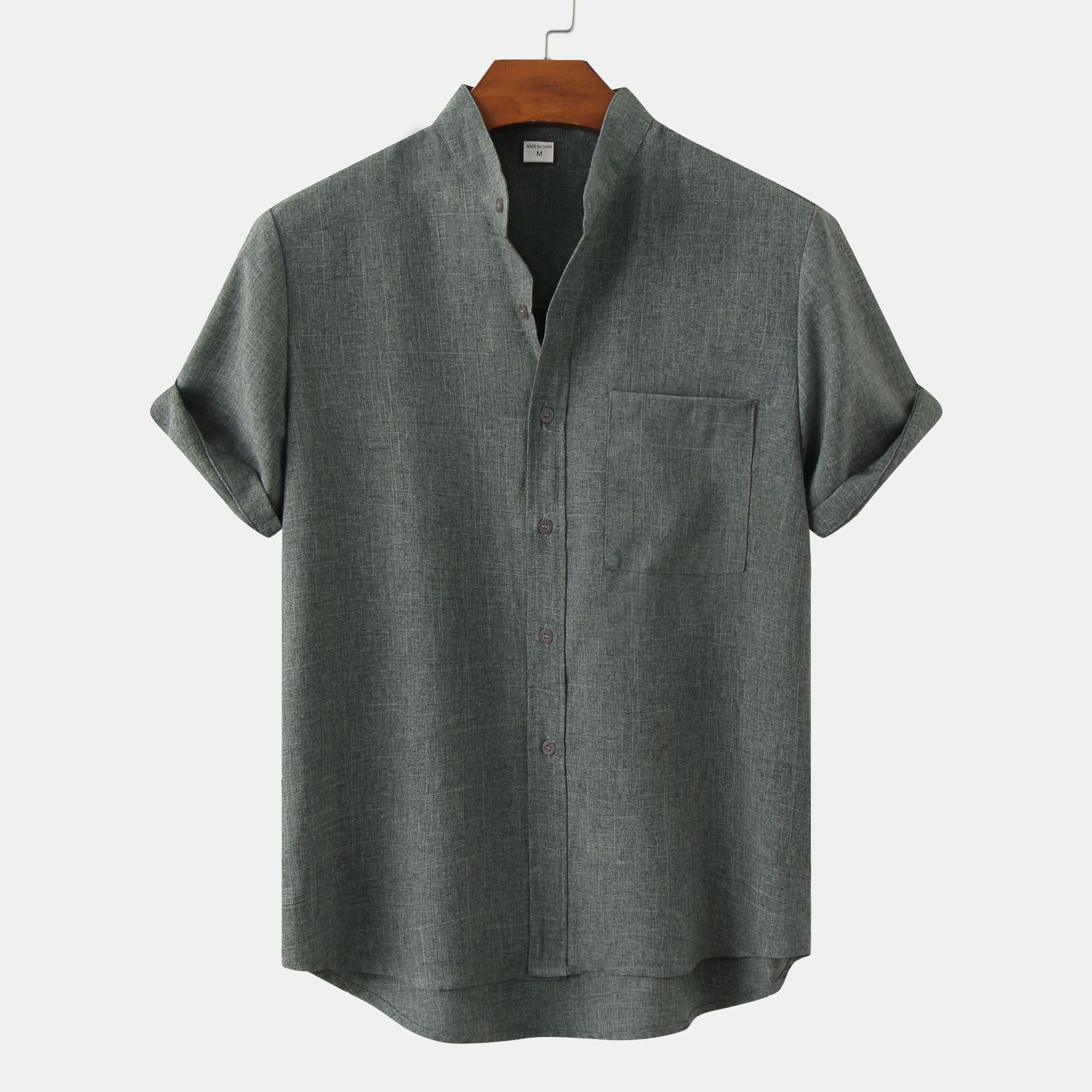 Leonardo | Camisa de algodón lisa con botones
