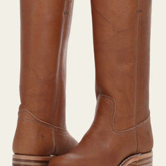 Botas de Piel Mujer Altas a la Rodilla - Café claro