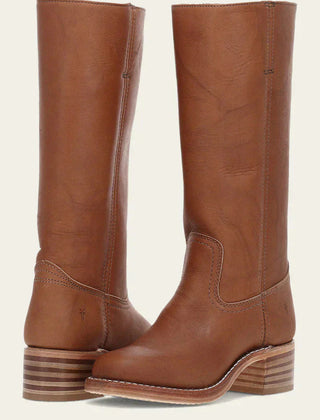 Botas de Piel Mujer Altas a la Rodilla - Café claro