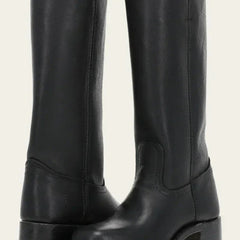 Botas de Piel Mujer Altas a la Rodilla - Negro