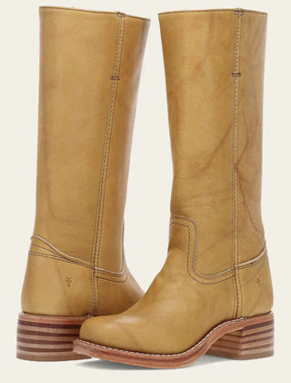 Botas de Piel Mujer Altas a la Rodilla - Amarillo