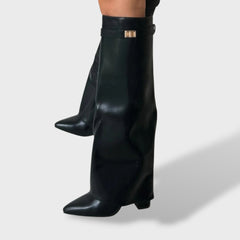 Botas Altas Mujer de Gamuza Clásicas - Piel negra