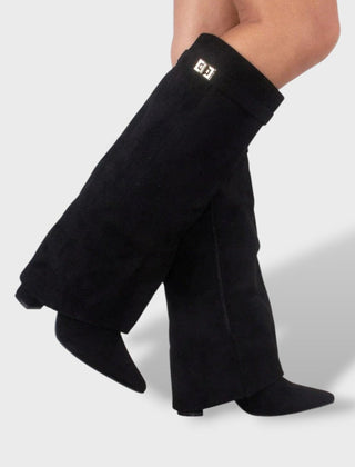 Botas Altas Mujer de Gamuza Clásicas - Negro