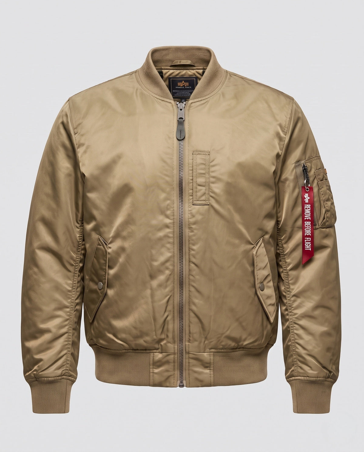Chamarra acolchada hombre estilo piloto - Caqui (forrada)