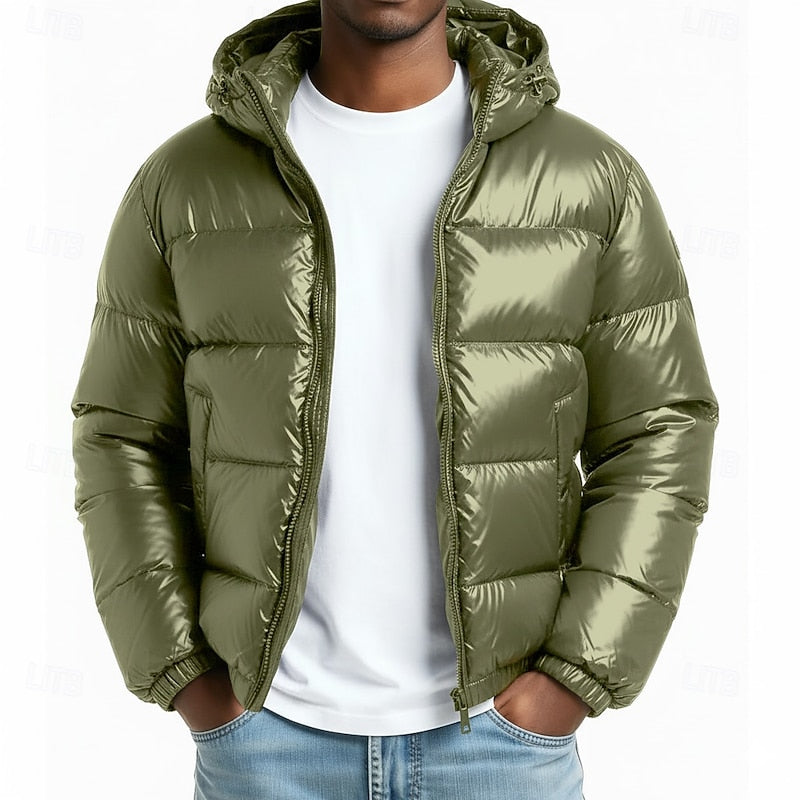 Chamarra acolchada hombre cortavientos - Verde