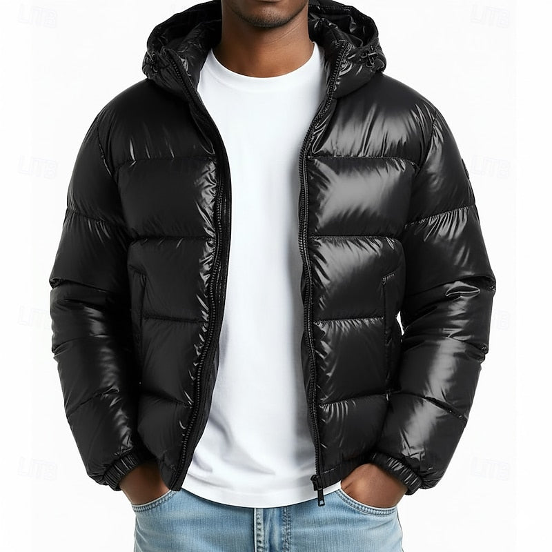 Chamarra acolchada hombre cortavientos - Negro