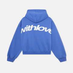 Sudadera Oversize Hombre con Bolsa Canguro - Azul
