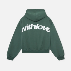 Sudadera Oversize Hombre con Bolsa Canguro - Verde