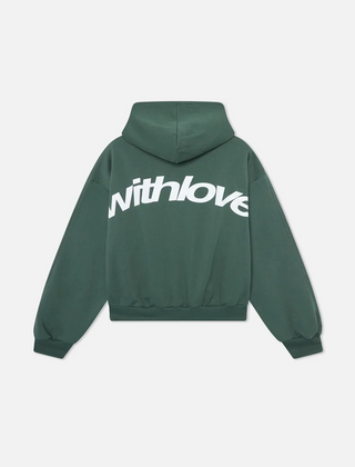 Sudadera Oversize Hombre con Bolsa Canguro - Verde