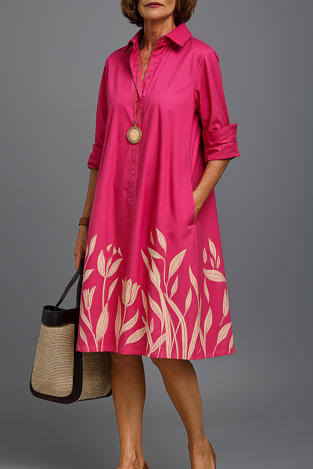 Cecilia | Vestido Midi Elegante con Estampado Floral