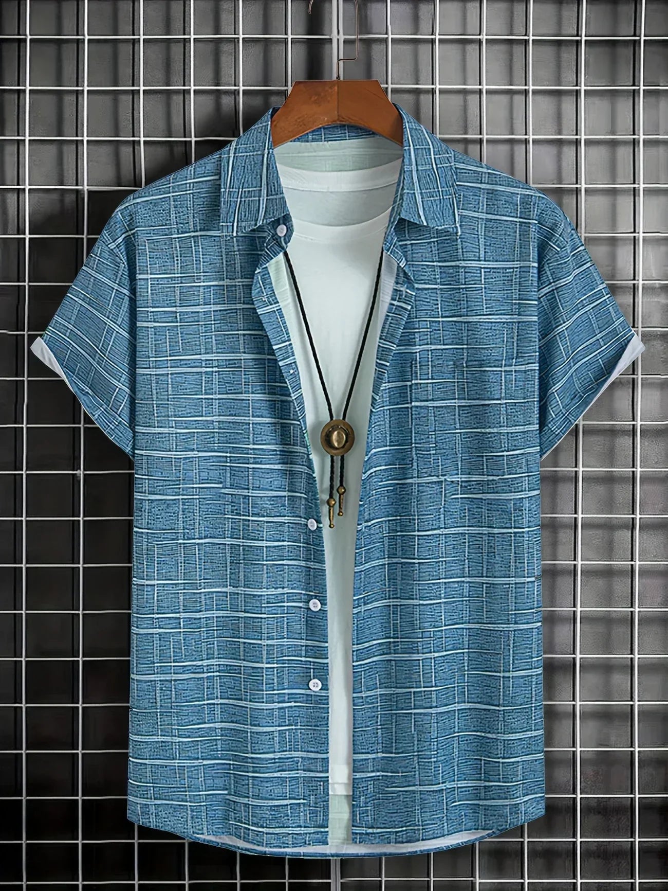 Ángel | Camisa elegante de rayas y cuadros