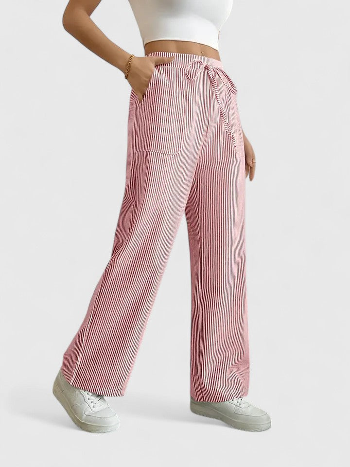 Janeth | Pantalón Ancho con Cintura Ajustable de Cordón