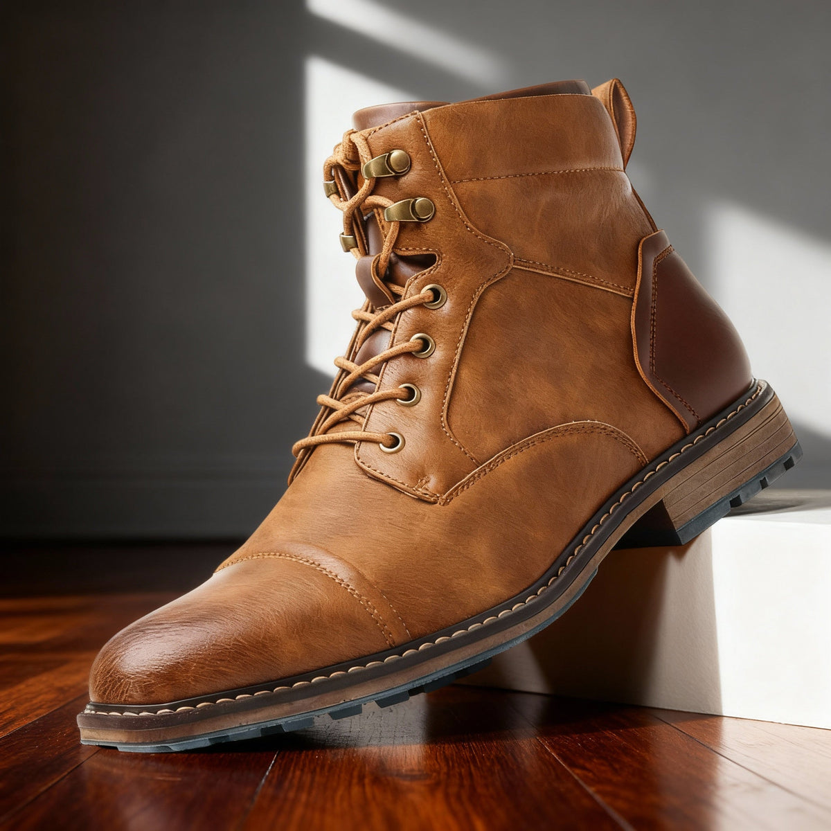 Botines Hombre con Agujetas y Puntera Reforzada