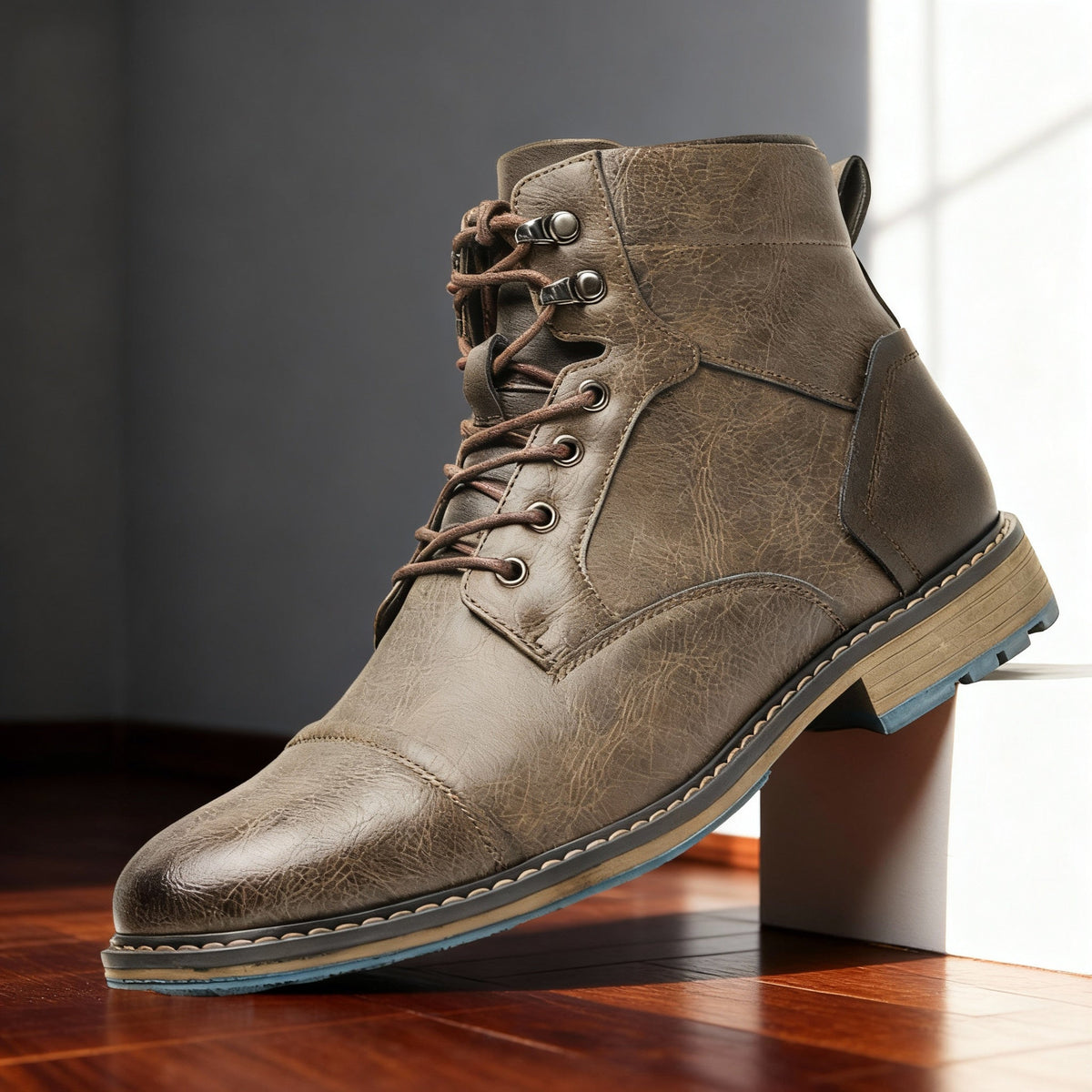 Botines Hombre con Agujetas y Puntera Reforzada