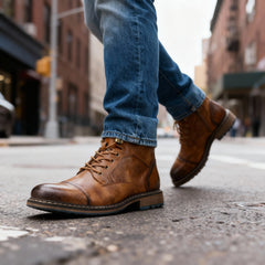 Botines Hombre con Agujetas y Puntera Reforzada