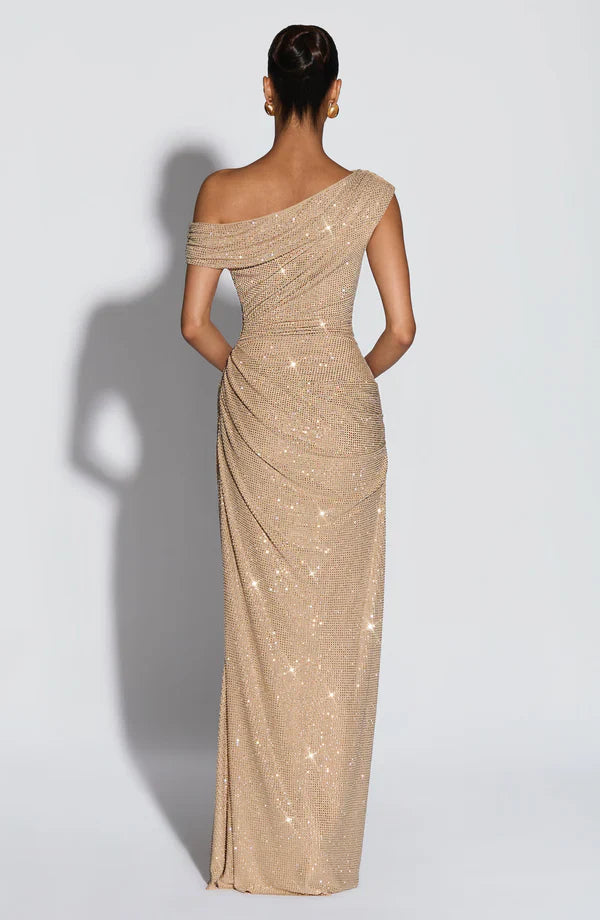 Vestido de noche elegante con lentejuelas