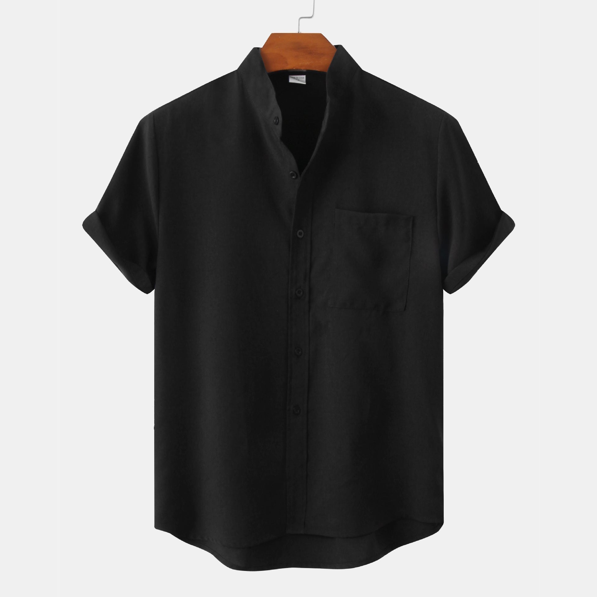 Leonardo | Camisa de algodón lisa con botones