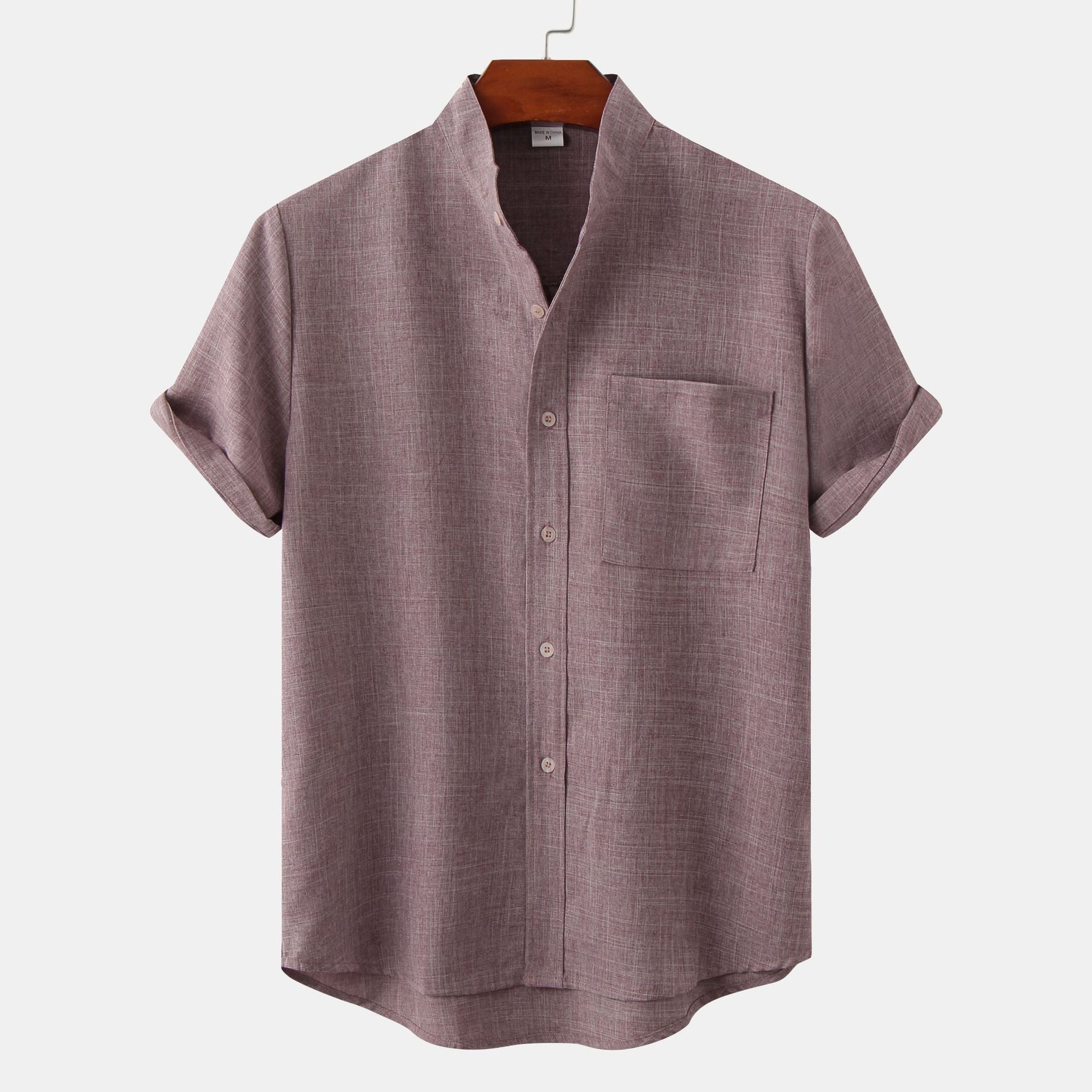 Leonardo | Camisa de algodón lisa con botones