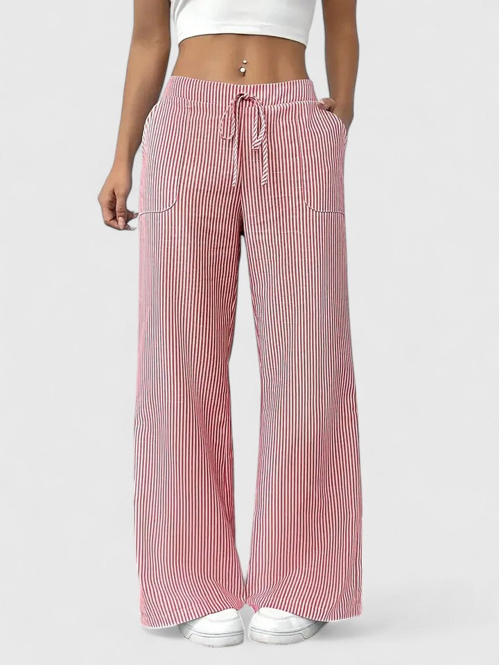 Janeth | Pantalón Ancho con Cintura Ajustable de Cordón