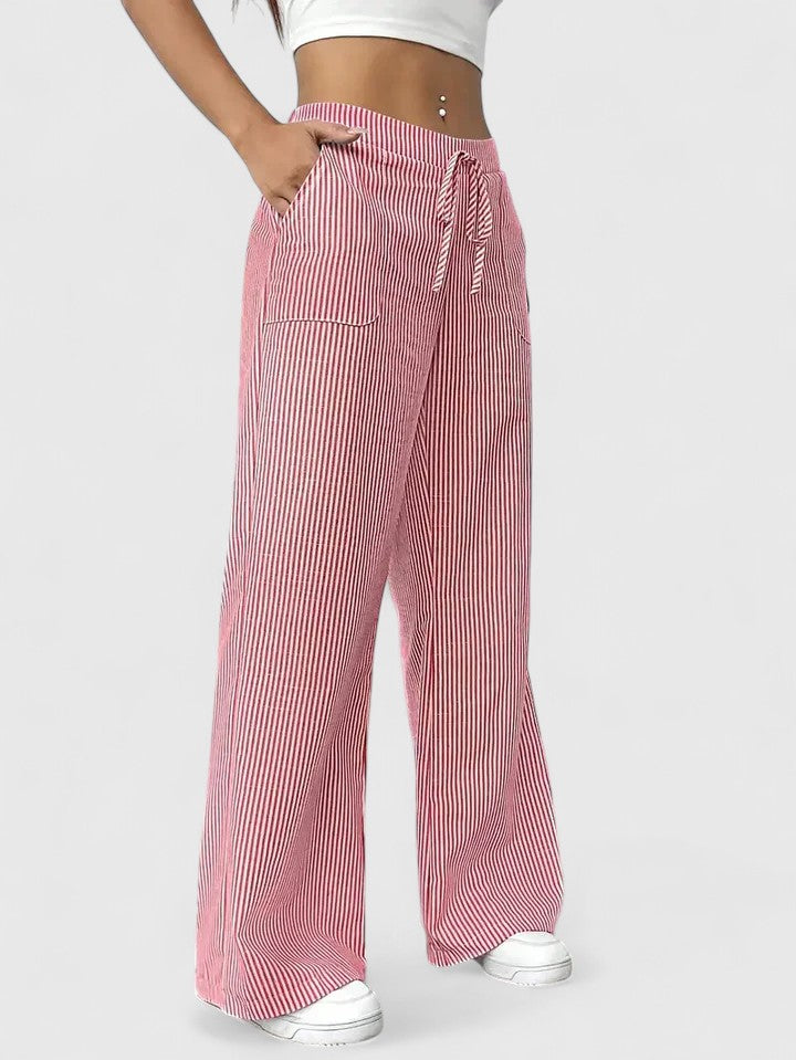 Janeth | Pantalón Ancho con Cintura Ajustable de Cordón