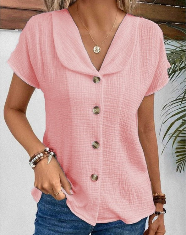 Ellen | Blusa Elegante con Cuello y Botones
