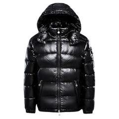 Chamarra acolchada hombre brillante - Negro