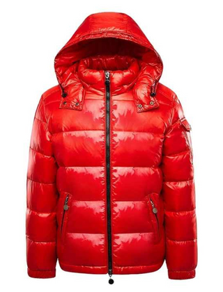 Chamarra acolchada hombre brillante - Rojo
