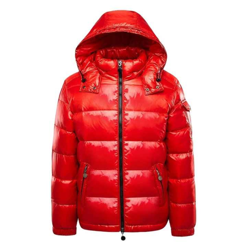 Chamarra acolchada hombre brillante - Rojo
