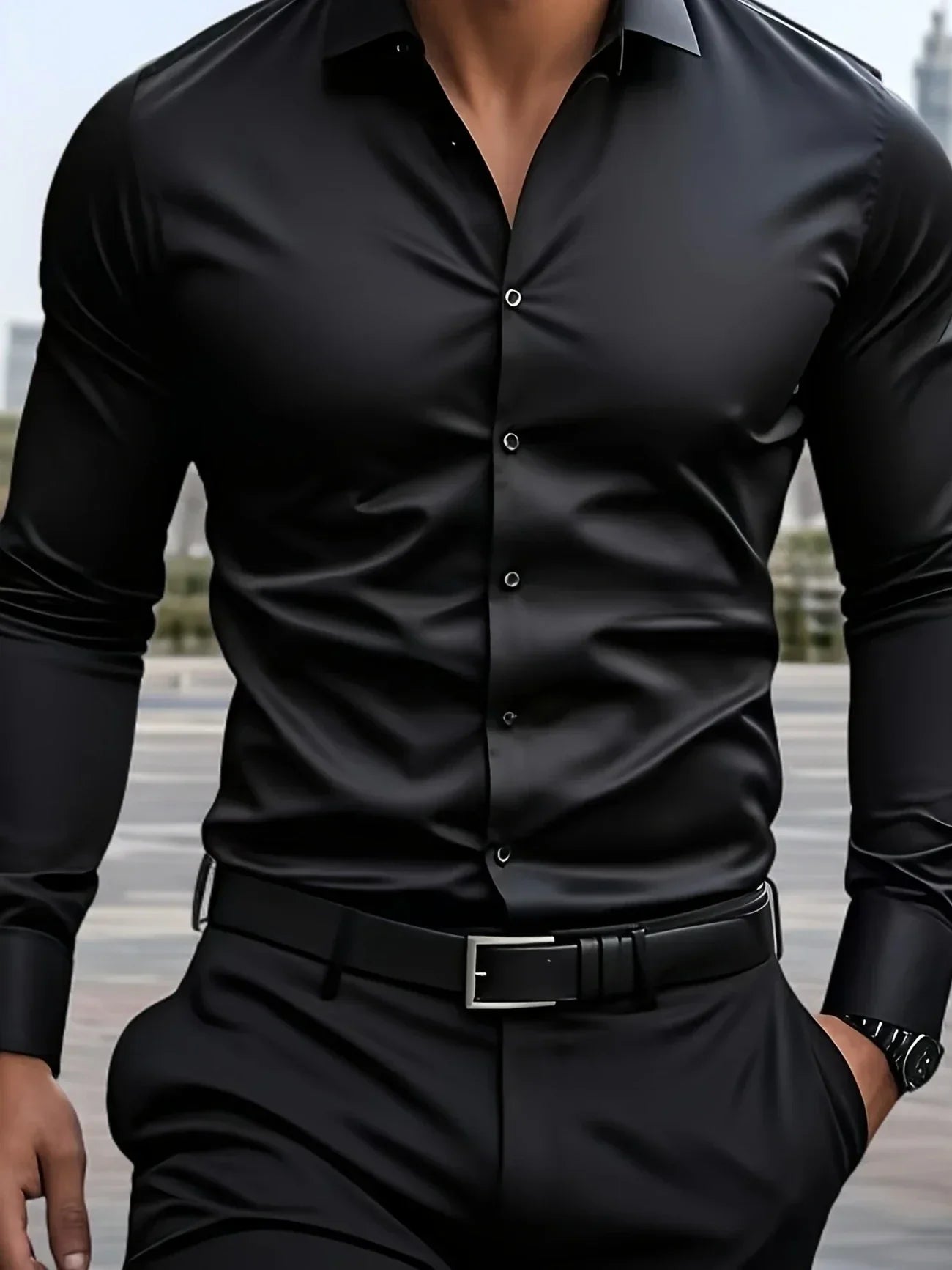 Ricardo | Camisa elegante de manga larga con botones