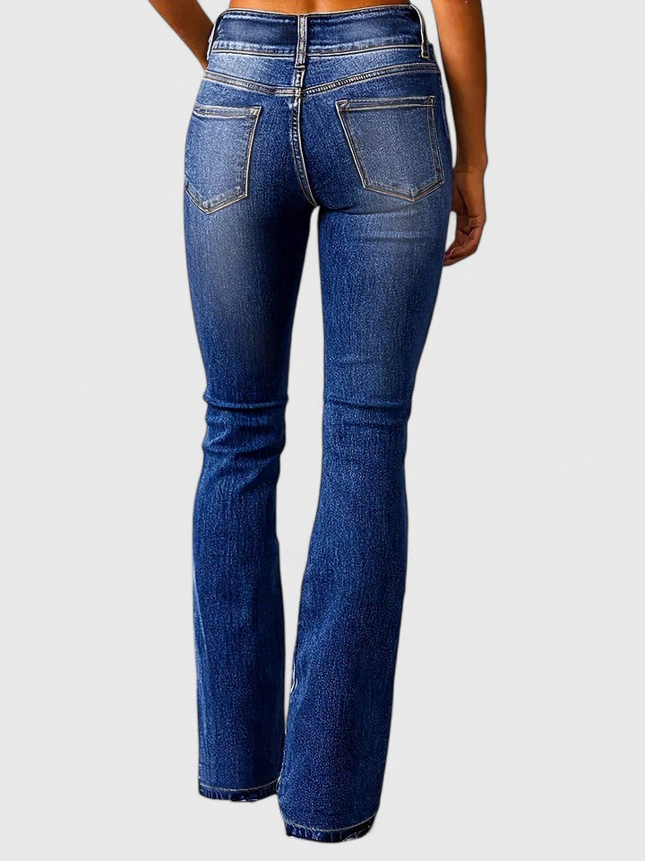 Lupita | Pantalón Acampanado con Cierre Decorativo